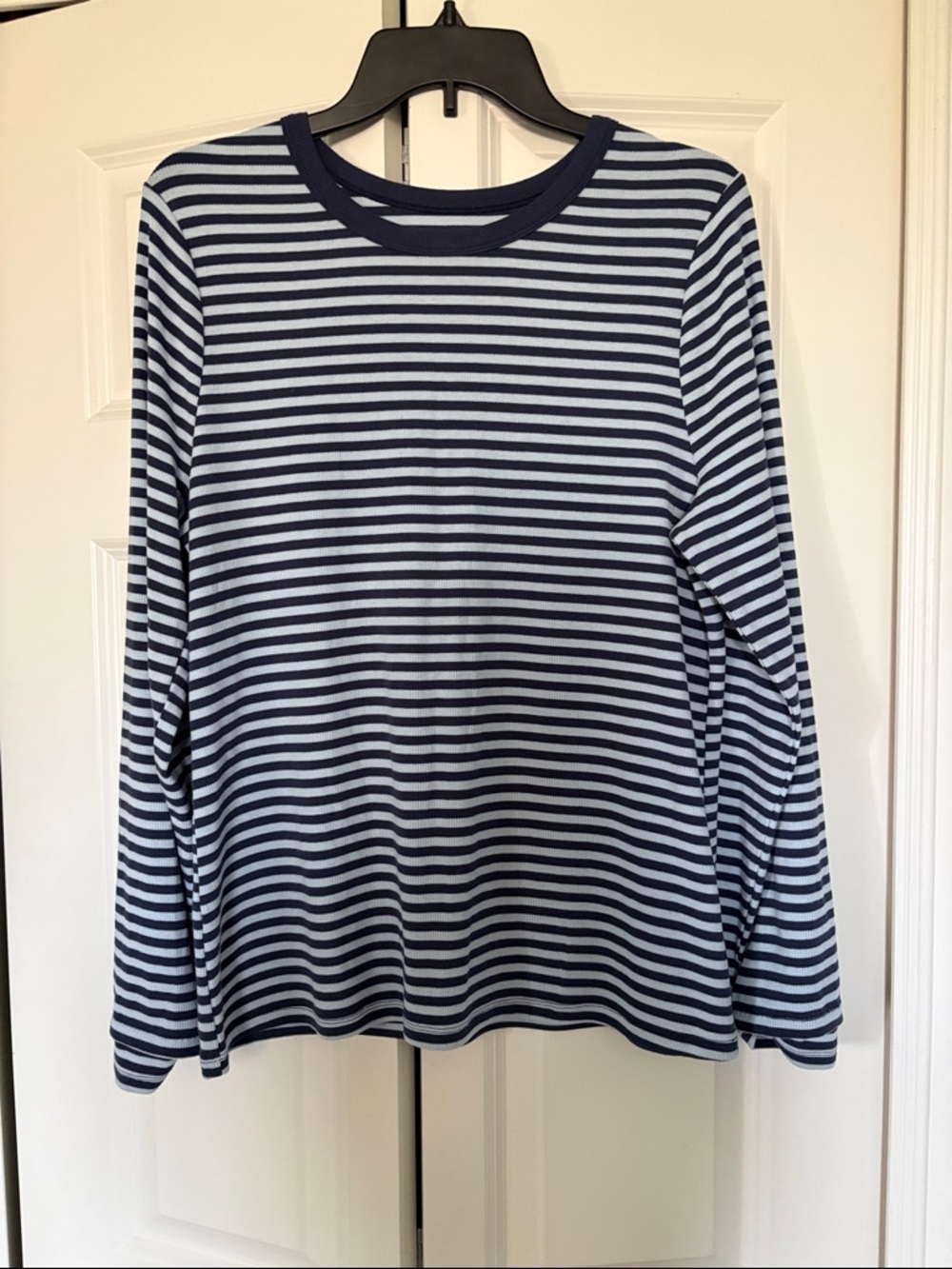 SO Navy and Light Blue Striped Ribbed Tee